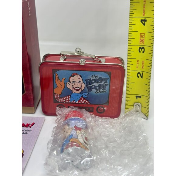 VTG 1999 Hallmark Keepsake Christmas Ornament 2.5" Howdy Doody Lunch Box Set NIB - Picture 4 of 5